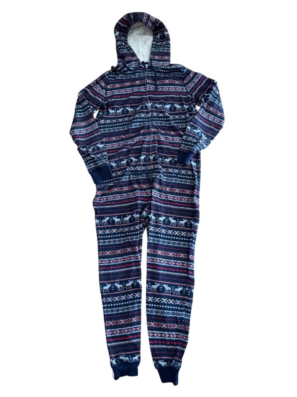 Abercrombie & Fitch Y2K Fleece Hooded Pajama Onesie Size S/M